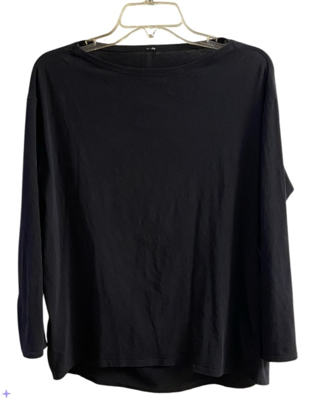 Lululemon Everyday Black Long-Sleeve Crew Neck Top Large - Picture 2 of 7
